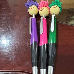 Colorful Novelty Pens with Fun Hair